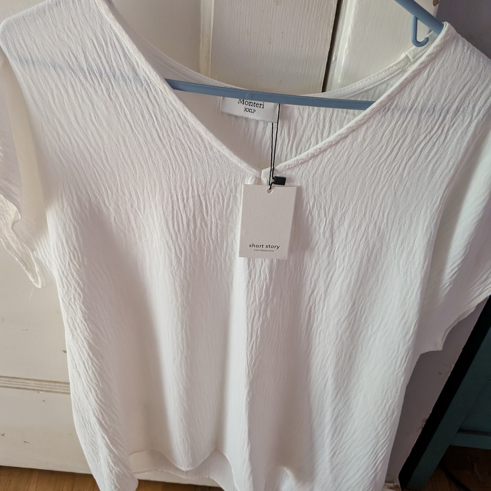 Monet Ivory Textured Women's Blouse